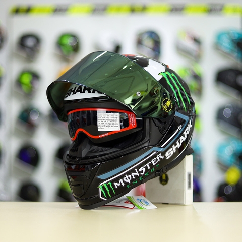 Mũ Fullface LS2 FF800 Đen Bóng + Dán Tem Decal SHARK PRO LORENZO FREESHIP