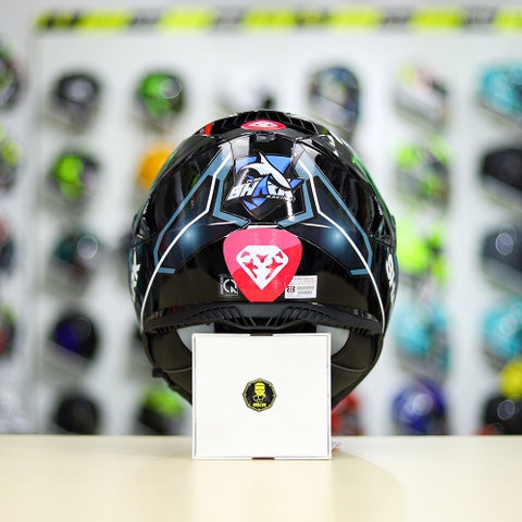Mũ Fullface LS2 FF800 Đen Bóng + Dán Tem Decal SHARK PRO LORENZO FREESHIP