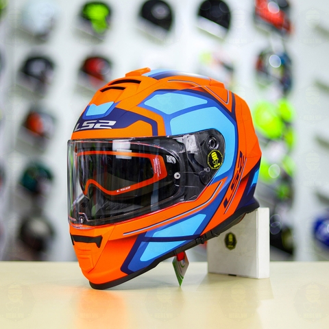Mũ Fullface LS2 FF800 KPA 2 Kính Xanh Cam Nhám FREESHIP + Tặng Pinlock