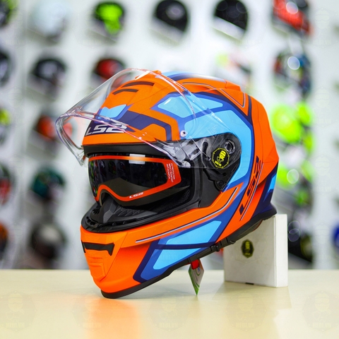 Mũ Fullface LS2 FF800 KPA 2 Kính Xanh Cam Nhám FREESHIP + Tặng Pinlock