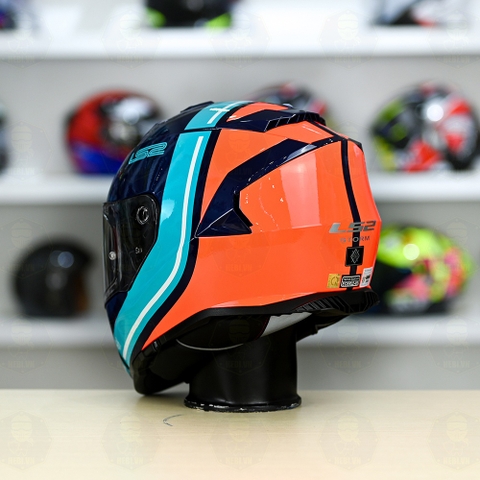 Mũ Fullface LS2 FF800 KPA 2 Kính Tím Xanh Cam Bóng FREESHIP + Tặng Pinlock