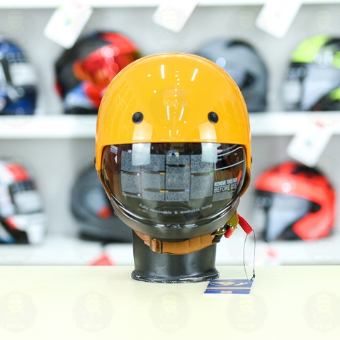Mũ 1/2 kính âm Royal M239 Vàng Bóng FREESHIP