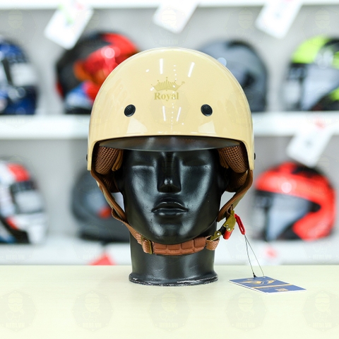 Mũ 1/2 kính âm Royal M239 Sữa Bóng FREESHIP