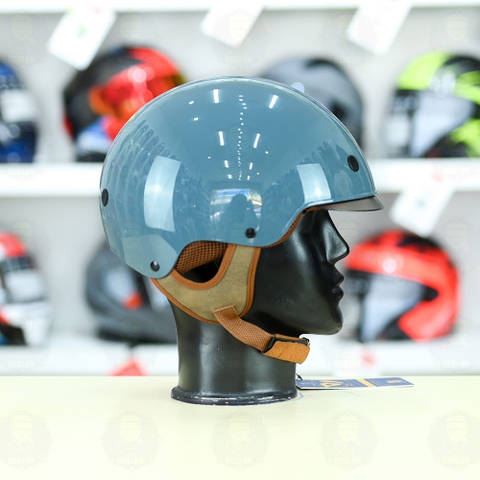 Mũ 1/2 kính âm Royal M239 Xanh Xi Măng FREESHIP