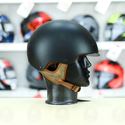 Mũ 1/2 kính âm Royal M239 Đen Nhám FREESHIP