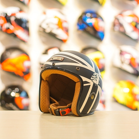 Mũ 3/4 Bulldog Heli Fiber Glass EMO FREESHIP