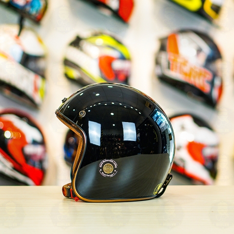 Mũ 3/4 ROYAL M20C Ruby Đen Bóng FREESHIP