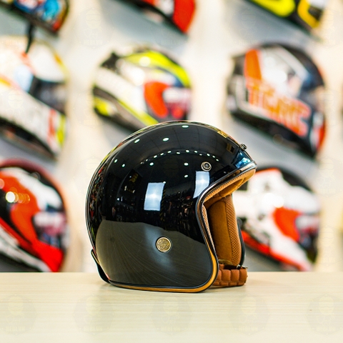 Mũ 3/4 ROYAL M20C Ruby Đen Bóng FREESHIP