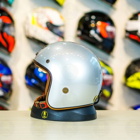 Mũ 3/4 ROYAL M20C Ruby Bạc Bóng FREESHIP