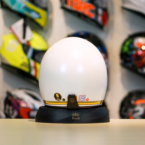 Mũ 3/4 ROYAL M20C Ruby Trắng V5 FREESHIP