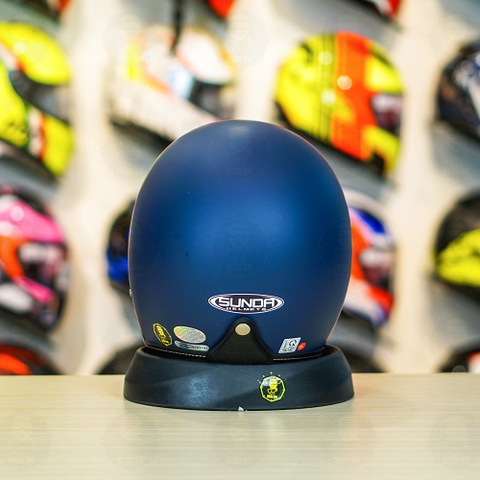 Mũ 3/4 Sunda 388 Xanh Dương Nhám Kính Âm FREESHIP