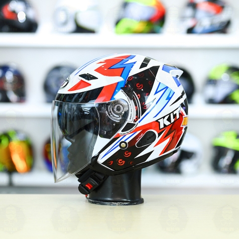 Nón 3/4 2 kính KLT Kasma Dragon Boy FREESHIP