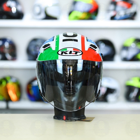 Nón 3/4 2 kính KLT VENOM LEOPARD NATURAL FREESHIP