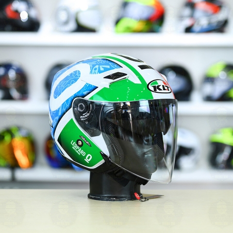 Nón 3/4 2 kính KLT VENOM LEOPARD NATURAL FREESHIP