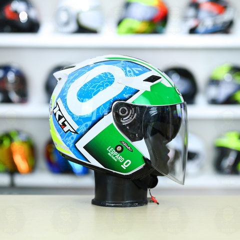 Nón 3/4 2 kính KLT VENOM LEOPARD NATURAL FREESHIP