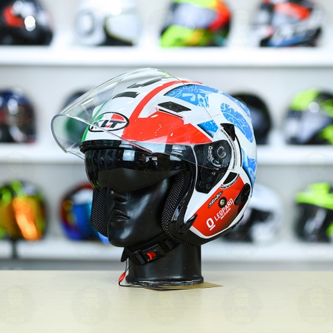 Nón 3/4 2 kính KLT VENOM LEOPARD NATURAL FREESHIP