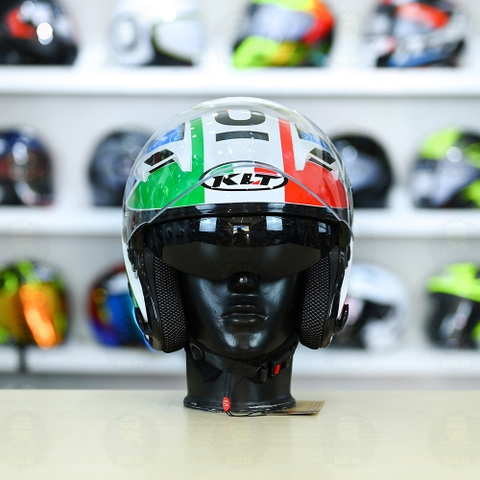 Nón 3/4 2 kính KLT VENOM LEOPARD NATURAL FREESHIP