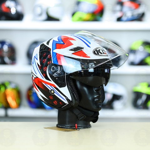 Nón 3/4 2 kính KLT Kasma Dragon Boy FREESHIP