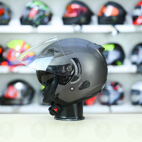 Nón 3/4 2 kính KYT VENOM Titanium - FREESHIP