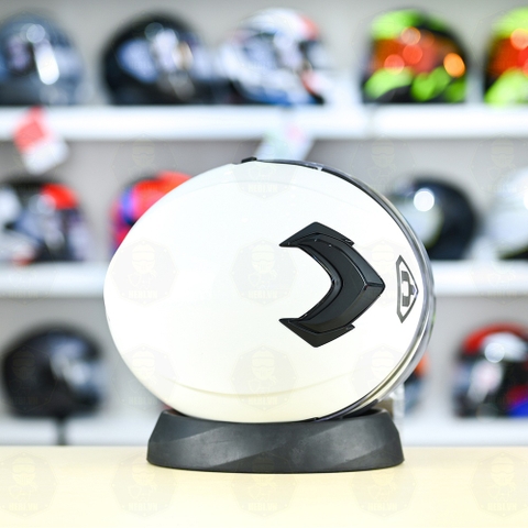 Mũ 3/4 2 Kính Yohe 852 Trắng Bóng FREESHIP