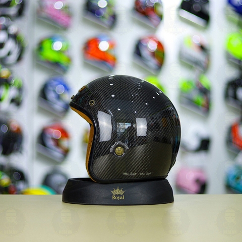 Mũ 3/4 Bulldog Heli Carbon 3D FREESHIP