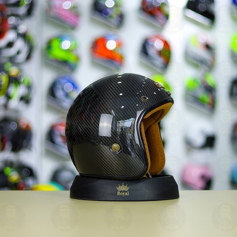 Mũ 3/4 Bulldog Heli Carbon 3D FREESHIP