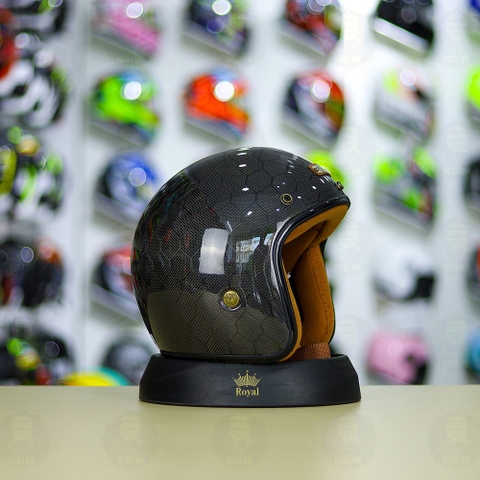 Mũ 3/4 Bulldog Heli Carbon Medusa FREESHIP