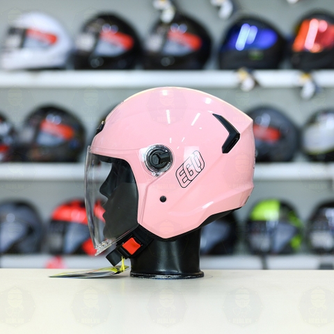 Mũ 3/4 EGO E31 Hồng Bóng Gọn Nhẹ FREESHIP