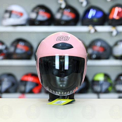 Mũ 3/4 EGO E31 Hồng Bóng Gọn Nhẹ FREESHIP