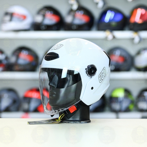 Mũ 3/4 EGO E31 Trắng Bóng Gọn Nhẹ FREESHIP