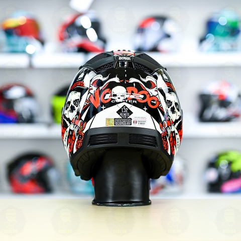 Mũ 3/4 LS2 OF600 COPTER Đen Trắng Đỏ Voodoo FREESHIP