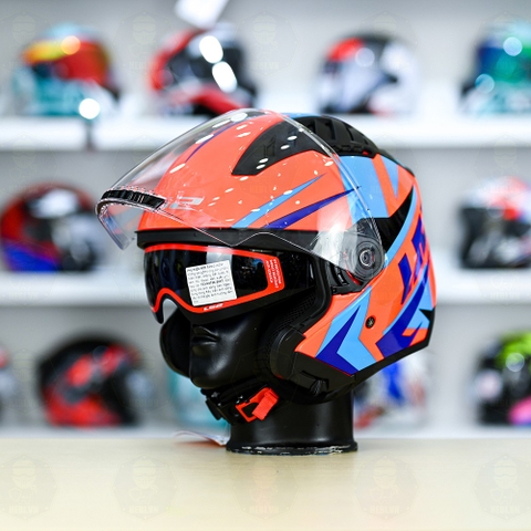 Mũ 3/4 LS2 OF600 COPTER Đen Xanh Đỏ Nimble FREESHIP