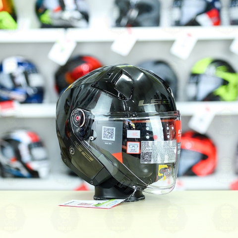 Mũ 3/4 LS2 OF603 INFINITY Xám Xước Bóng Fiberglass FREESHIP