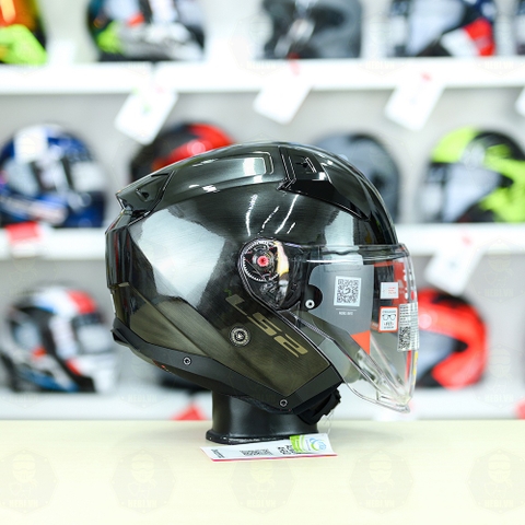 Mũ 3/4 LS2 OF603 INFINITY Xám Xước Bóng Fiberglass FREESHIP