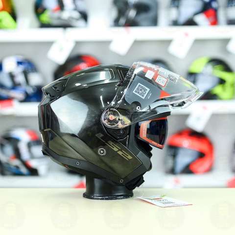 Mũ 3/4 LS2 OF603 INFINITY Xám Xước Bóng Fiberglass FREESHIP