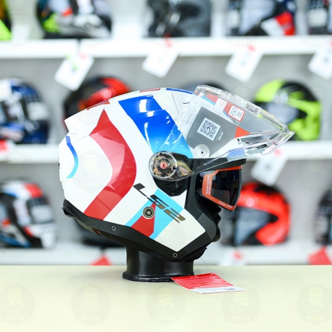 Mũ 3/4 LS2 OF603 Infinity Special Trắng Xanh Đỏ FREESHIP