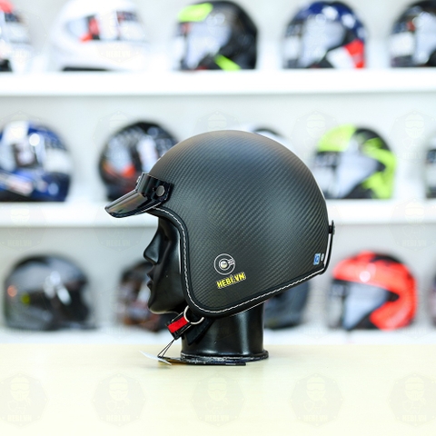 Mũ 3/4 NIC N03 Carbon 3K Nhám FREESHIP