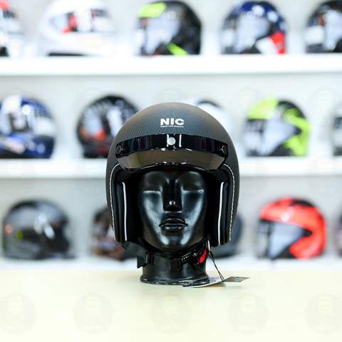 Mũ 3/4 NIC N03 Carbon 3K Nhám FREESHIP