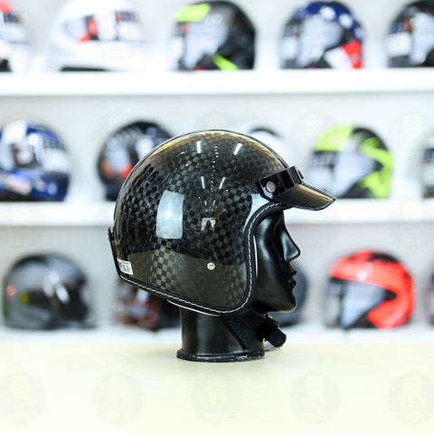 Mũ 3/4 NIC N03 Carbon 9K FREESHIP