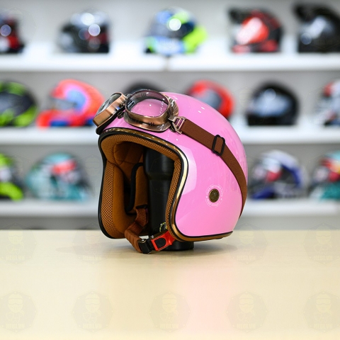 Mũ 3/4 Royal M20c Kèm Kính Dây Cực Kì Thời Trang Và Trendy - Hồng