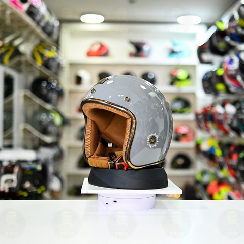 Mũ 3/4 ROYAL M20C Ruby Xi Măng Bóng Freeship