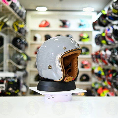 Mũ 3/4 ROYAL M20C Ruby Xi Măng Bóng Freeship