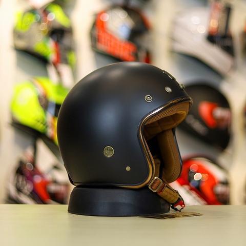 Mũ 3/4 ROYAL M20C Ruby Đen Nhám Cho Đầu Siêu To XXL FREESHIP