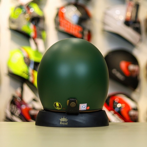 Mũ 3/4 ROYAL M20C Ruby Xanh Lính Nhám Cho Đầu Siêu To XXL FREESHIP