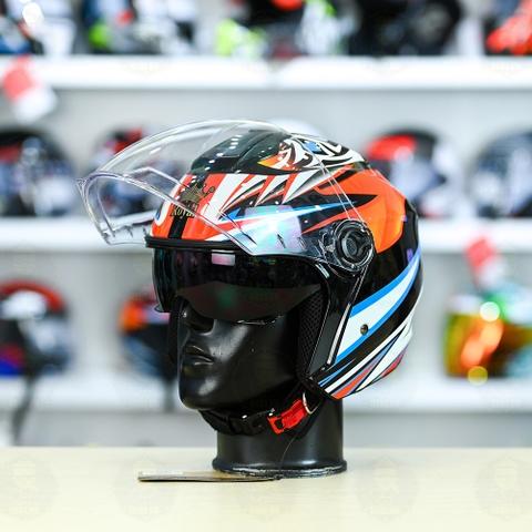 Mũ 3/4 Royal M668 (2 Kính) Basani FREESHIP