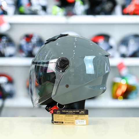 Mũ 3/4 Royal M668 (2 Kính) Xi Măng Bóng FREESHIP