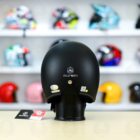 Mũ 3/4 Sunda 388 Đen Nhám Kính Âm FREESHIP