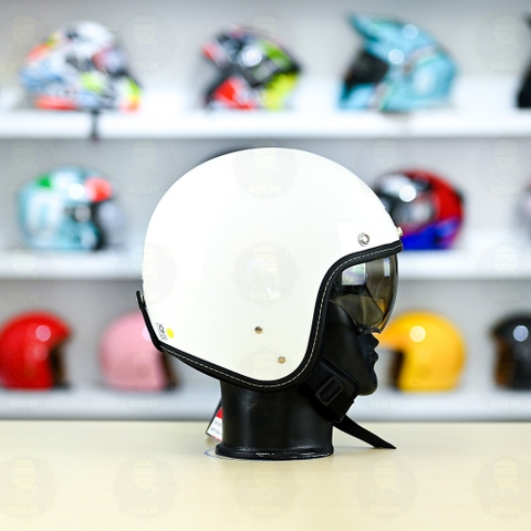 Mũ 3/4 Sunda 388 Trắng Kính Âm FREESHIP