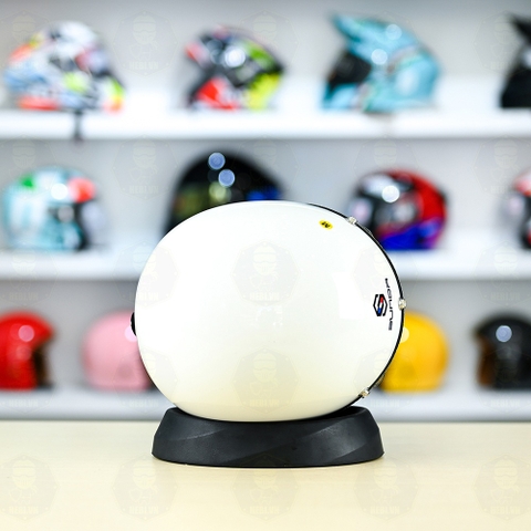 Mũ 3/4 Sunda 388 Trắng Kính Âm FREESHIP