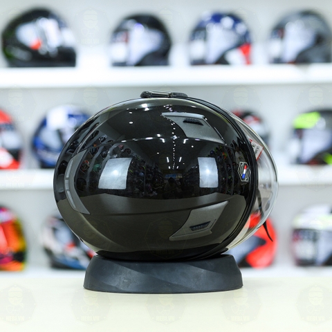 Mũ 3/4 Sunda 611E Đen bóng - Freeship